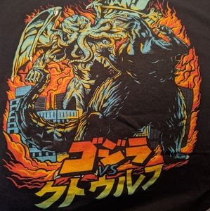 Cthulhu vs Godzilla t-shirt